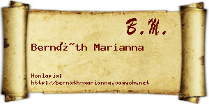 Bernáth Marianna névjegykártya