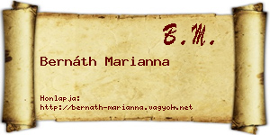 Bernáth Marianna névjegykártya