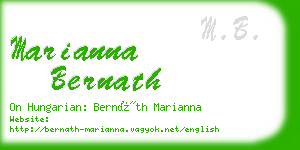 marianna bernath business card